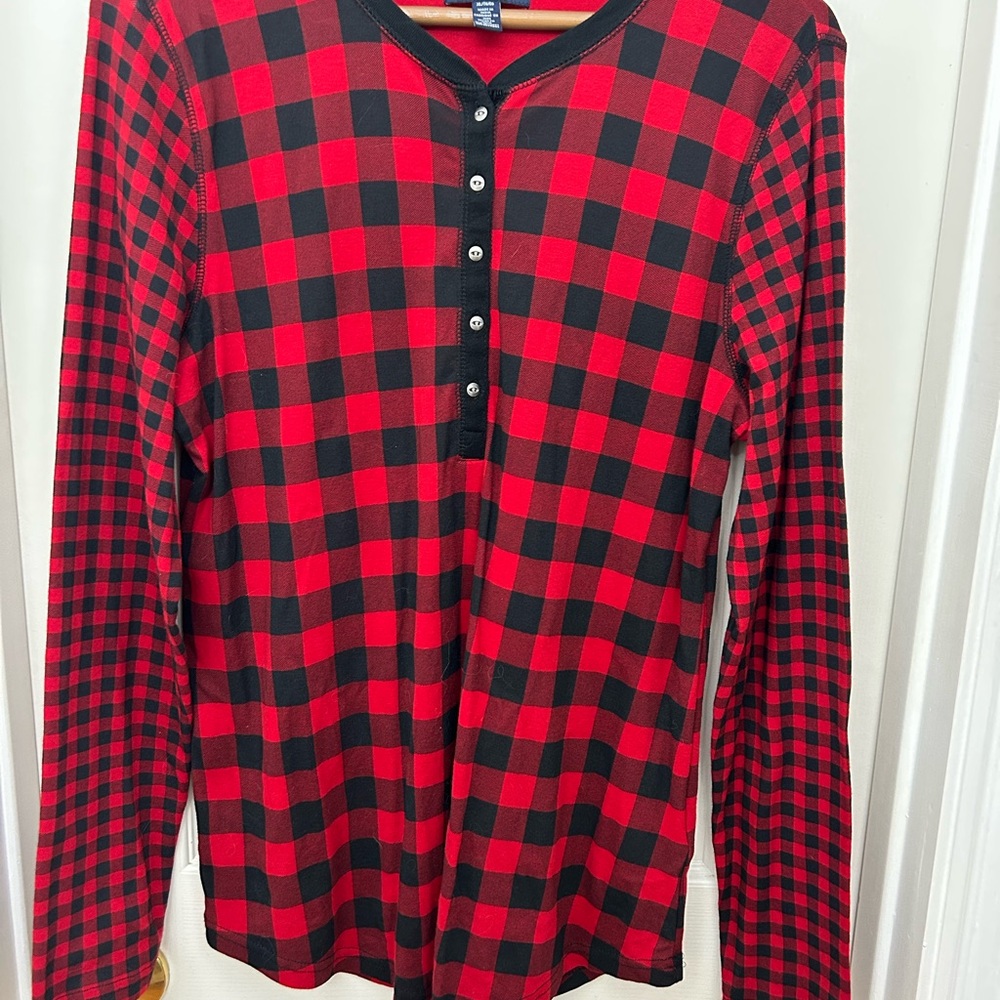 Chaps Red and Black Checkered Shirt
